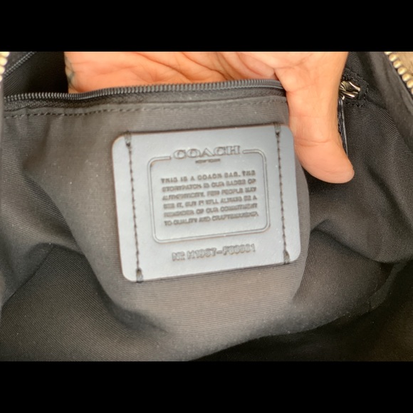 Coach black pebble leather & snakeskin Prairie satchel w/crossbody strap - Picture 11 of 16